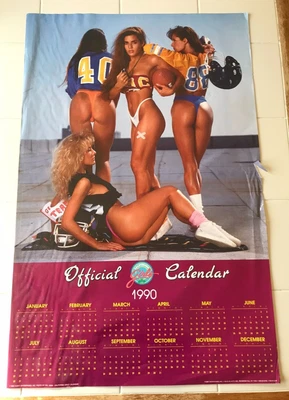 $7.99 • Buy 1990 CALIFORNIA GIRLS Poster Calendar - Vintage Sexy Pinup Football Coed Models