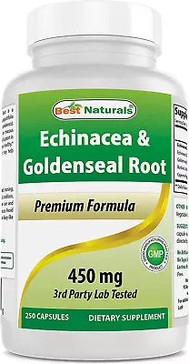 Best Naturals Echinacea Goldenseal 450 Mg 250 Caps • $28.97