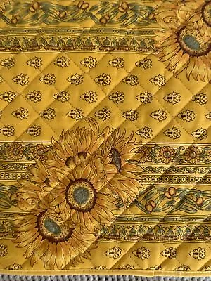Vent Du Sud Placemats/Napkin Set Of 6 Quilted  Sunflower Yellow • $35