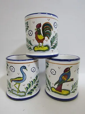 Labor Deruta By Brita Holmquist Hand Painted Various Bird Ceramic Mugs Set Of 3 • $20