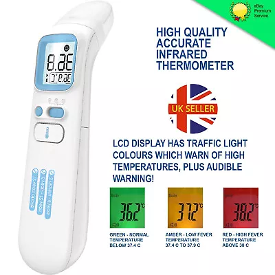IR Thermometer AFAC Infrared Digital Thermometer Forehead Ear Non-Contact UK • £7.59