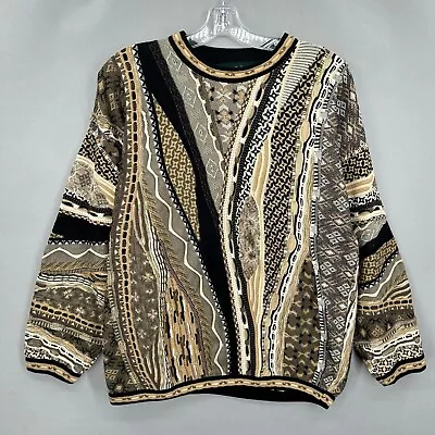 VTG TUNDRA Sweater Mens XL Hip Hop 3D Coogi Textured Canada Mercerized Biggie • $104.99