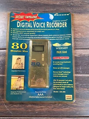 Voice 2000s Da-300 Digital Voice Recorder 80min 99 Messages Tapeless • $24