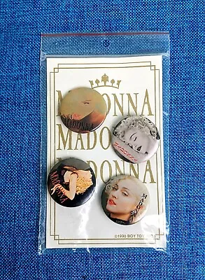 MADONNA BLOND AMBITION PROMO ERA PIN BUTTON SET - COMPLETE ALL 4  BADGES Boy Toy • $75