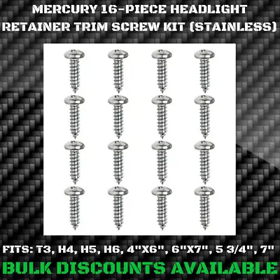 1956+ Mercury Medalist Headlight Ring Retainer Bucket Exterior Trim Screws NOS • $14.96