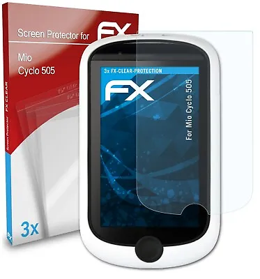 AtFoliX 3x Screen Protection Film For Mio Cyclo 505 Screen Protector Clear • £11.49