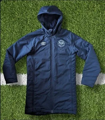 Brentford Umbro Black Long Managers Winter Coat Size Medium • £29.99