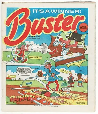 £1 • Buy Buster Comic 15th June 1985 Chalky X-Ray Specs Leopard Lime St