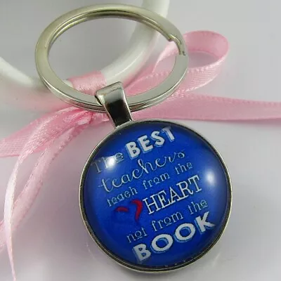 Double Sided The Best Teachers Teach Charm Bag Tag Keyring 60mm Teacher Gift • $9.95