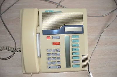 Norstar Meridian Office Telephone M7208 With Cables CREAM Colour. Little Use. • £15