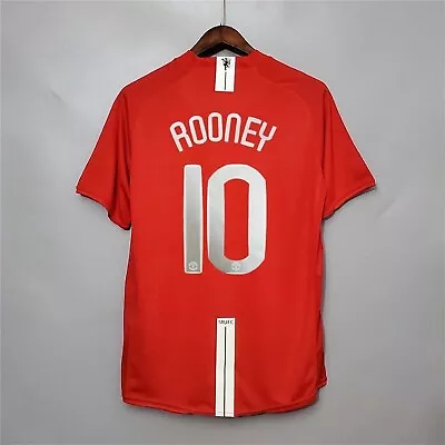 ROONEY #10  Manchester United 2008 UCL Final RETRO Soccer Jersey • $65
