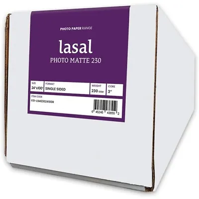 Moab Lasal Photo Matte Paper (230 Gsm) For Inkjet - 24  Wide Roll - 100' Long • $95