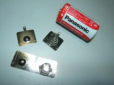 £1.71 • Buy 3v C Battery Holder Compartment Handset Terminal Set Spring Solder Tab Stainless