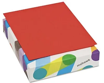 Mohawk Britehue Red Smooth Copy Paper 20 Lbs 8.5  X 11  10M 500 Sheets 471608 • $14.99