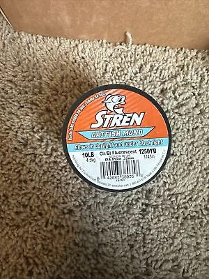 Stren Catfish Mono 10LB 1250YD Clr/Bl Fluorescent Fishing Line • $9