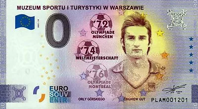 Zero Euro Bill - 0 Euro - Poland - Muzeum Sportu I Turystyki W Warszawie 2021-10 • £6.72