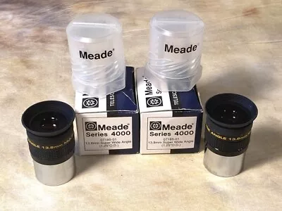 PAIR Meade Super Wide Angle 13.8mm Eyepieces. Perfect For Telescope Binoviewer • $195