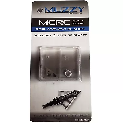 Muzzy Merc Replacement Broadhead Blades 100 Grain 3 Pack 38110 • $21.49