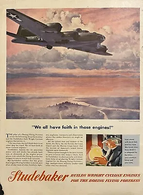 Vtg Print Ad 1944 Studebaker Retro Garage Automobile Car Mechanic World War 2 • $9.20