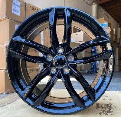 $781 • Buy 18X8 +35 5X112 GLOSS BLACK RS STYLE WHEELS FITS VW CC Beetle Audi A3 A4 A5