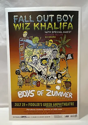 FALL OUT BOY / WIZ KHALIFA  Boys Of  Zummer Tour 2015 Colorado - Gig Show Poster • $34.17