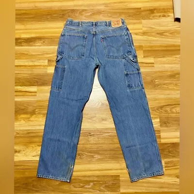 Vintage Levi's Y2K Mens 550 Relaxed Carpenter Jeans~38x34~ • $27.99