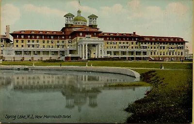 Exterior Landscape View New Monmouth Hotel Spring Lake NJ Postcard B16 • $17.75