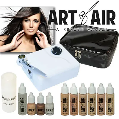 Art Of Air Professional Airbrush Cosmetic Makeup Kit / Fair To Medium Shades • $84.98