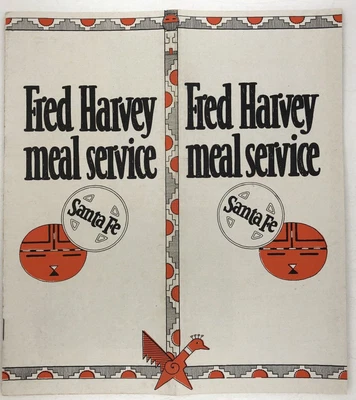 $17.99 • Buy 1927 Santa Fe Railroad Fred Harvey Meal Service Travel Brochure Photos 47 Pg