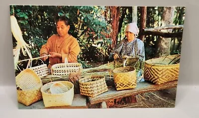 Cherokee NC North Carolina Oconaluftee Indian Village Weavers  Postcard • $4.95