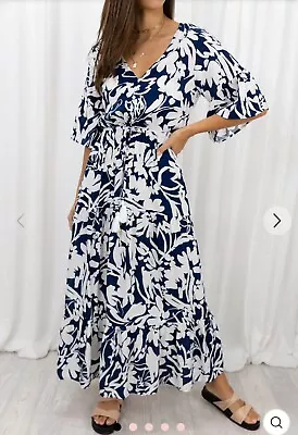 NWT Vine Apparel Tropical Boho Maxi Dress Size 14-16 Current Season • $80