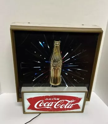 Vintage 60's Coca-Cola Starburst Motion Lighted Sign Price Brothers Coke Bottle • $650