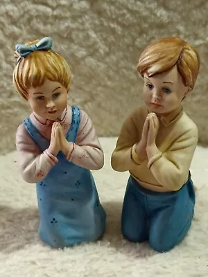 Mariani Figurines Boy And Girl Praying Porcelain Capodimonte Made In Italy • £20