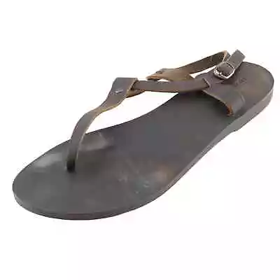 Treasure & Bond T-Strap Sandals Gray Leather Women Shoes Size 8 Medium • $19.95