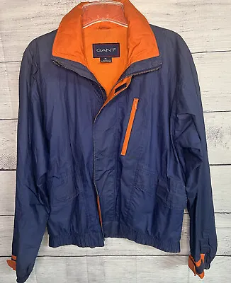$30 • Buy Gant Mens Vintage Golf Jacket Zip Hooded Bomber Size M Medium
