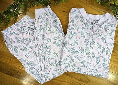 POCKETS!🪻The Vermont Country Store L Pajama Set 2 PC LongSlve Cuff Jogger Style • $24