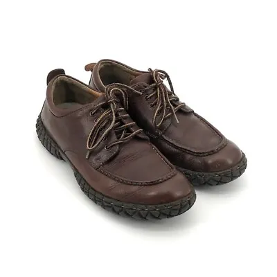 Born Shoes Men's Hand Crafted Brown Leather Lace Up Loafers M8279 In Size 10.5 • $17.95