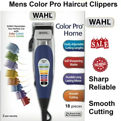 Wahl Haircut Clippers Trimmer Shaver Mens Boys Hair Clipper Colour Pro NEW • $69