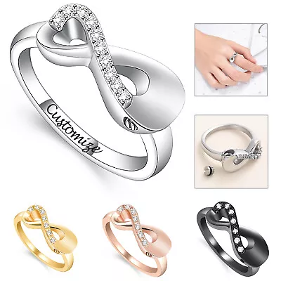 Infinity Locket Rings Cremation Ashes Jewellery Ring Keepsake Urns For Ashes • £11.99