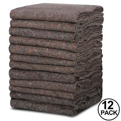 12 Pack Moving Blankets Shipping Furniture Equipment Protection Pads Quilted • $30.58