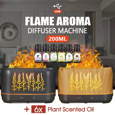 $12.99 • Buy Flame Humidifier Ultrasonic Aroma Air Diffuser Aroma Aromatherapy Air Purifier