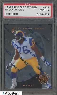 1997 Pinnacle Certified #121 Orlando Pace Rams RC Rookie W/ Coating PSA 9 MINT • $0.99