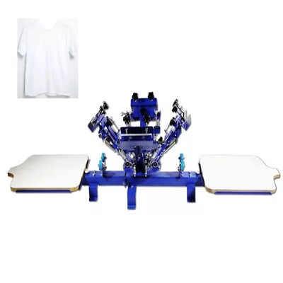 Desktop Micro-registration 4 Color 2 Station Screen Printing Press T-shirt DIY • $500