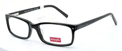 WRANGLER W124 BLK Black Rectangular Mens Full Rim Eyeglasses Frames 54-17-145 • $24.99
