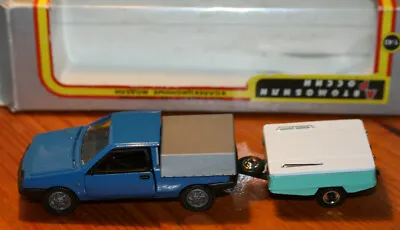 VAZ 2108/09 Blue Pic Up W/ Skif-M Trailer 1:43 W / Original Box MOM 1997 • $159.99