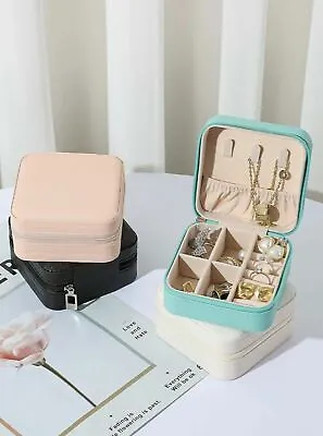 Travel Jewelry Case Square Portable Gift For Her Multicolor • $6.50