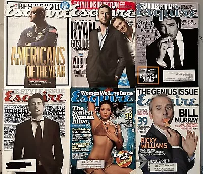 ESQUIRE Magazine Lot Of 6 2004-11 GoslingBardemDowney Jr.Jessica BielMurray • $9.99