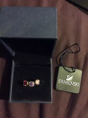 $55.99 • Buy New Retired SWAROVSKI CRYSTAL MARIPOSA 3-RING SET SZ 6 NIB NWT 1075413