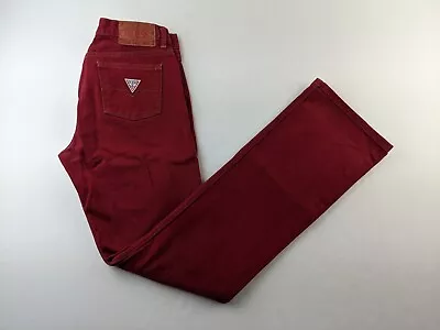 Vintage Guess Jeans Women 29 Tall Red Bootcut Denim (30 X 34) Classic USA • $41.80