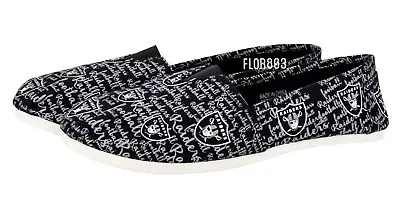 NFL Oakland Raiders 2017 Ladies Canvas Script Shoes • $19.95